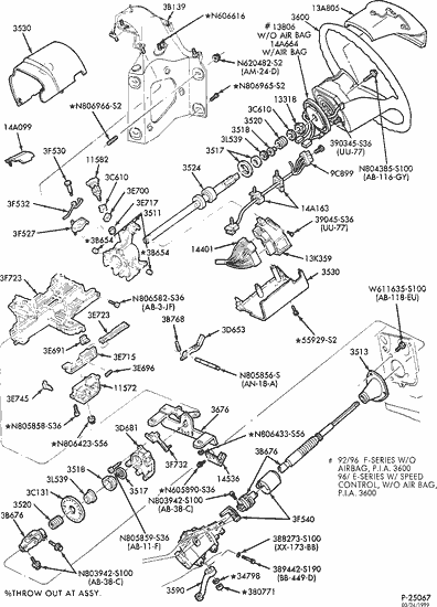 Ford steering column exploded view