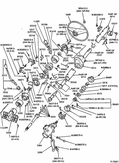 1997 Ford f250 steering column diagram