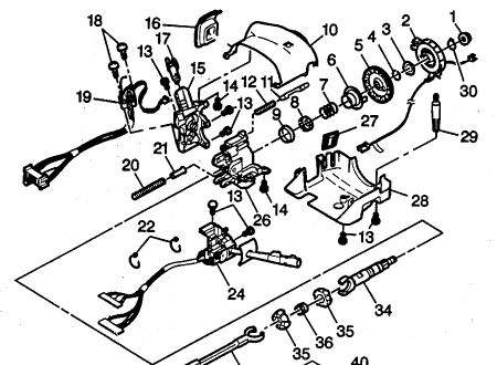 steering column exploded views for ford, gm, dodge ... mack granite wiring diagram ignition 