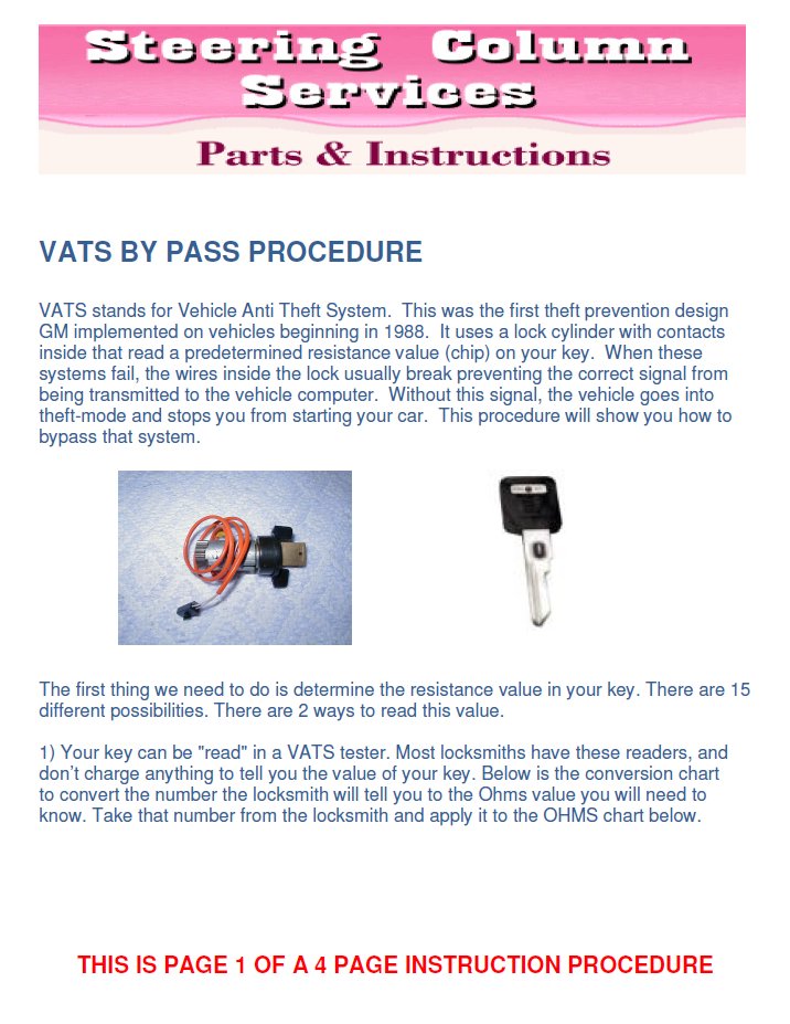 chevy vats time out procedure